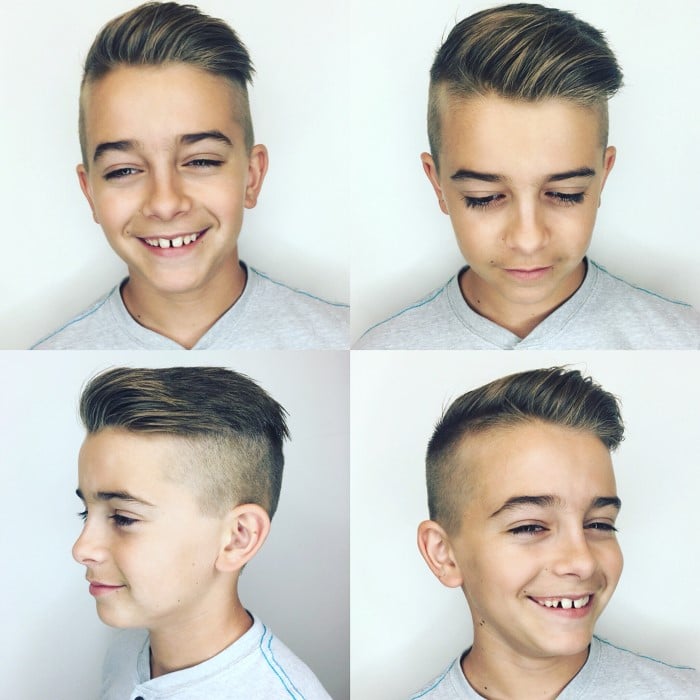 corte de cabelo estiloso masculino infantil