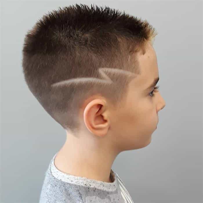 corte de cabelo masculino infantil com raio
